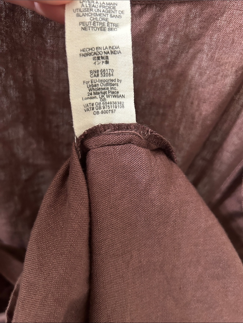 Free People Erin Skater Linen Blend Open Tie Back Mini Dress Brown Medium - Picture 9 of 9